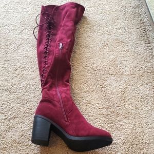 Thigh high - lace up back